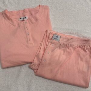 Parke Hearts Pointelle boxer Pants and Shirt set L/XL and XL NWOT